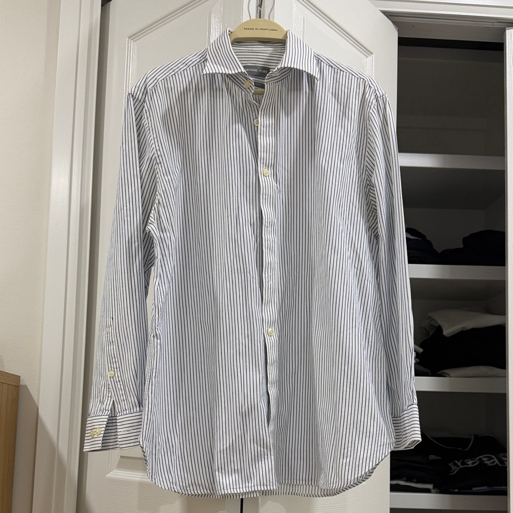 Michael Kors Men's Striped Button-Down Shirt